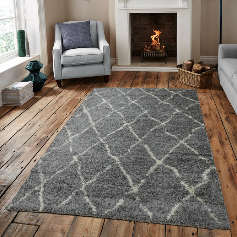 Gracie Oaks Kendra Flatweave Grey/Beige Rug Wayfair.co.uk